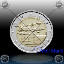 2 EVRO MALTA 2015 Coincard "100 let od prvega poleta" Mint Mark